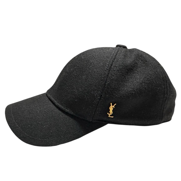 SAINT LAURENT Embellished Wool-Blend Felt Baseball Cap EUC W/ COA - Picture 10 of 16